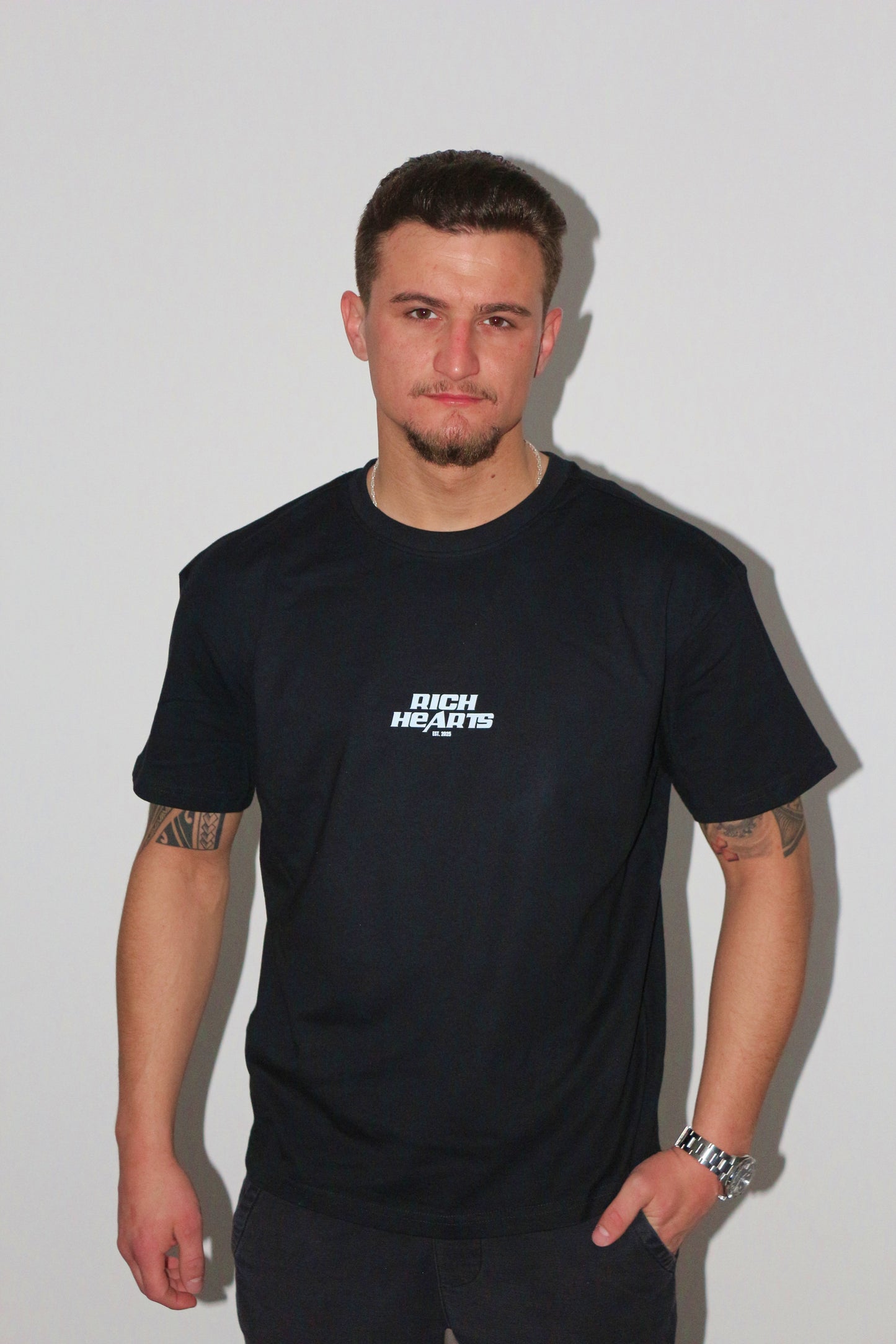 Black Money Lover oversized Shirt by Rich Hearts® - Herren
