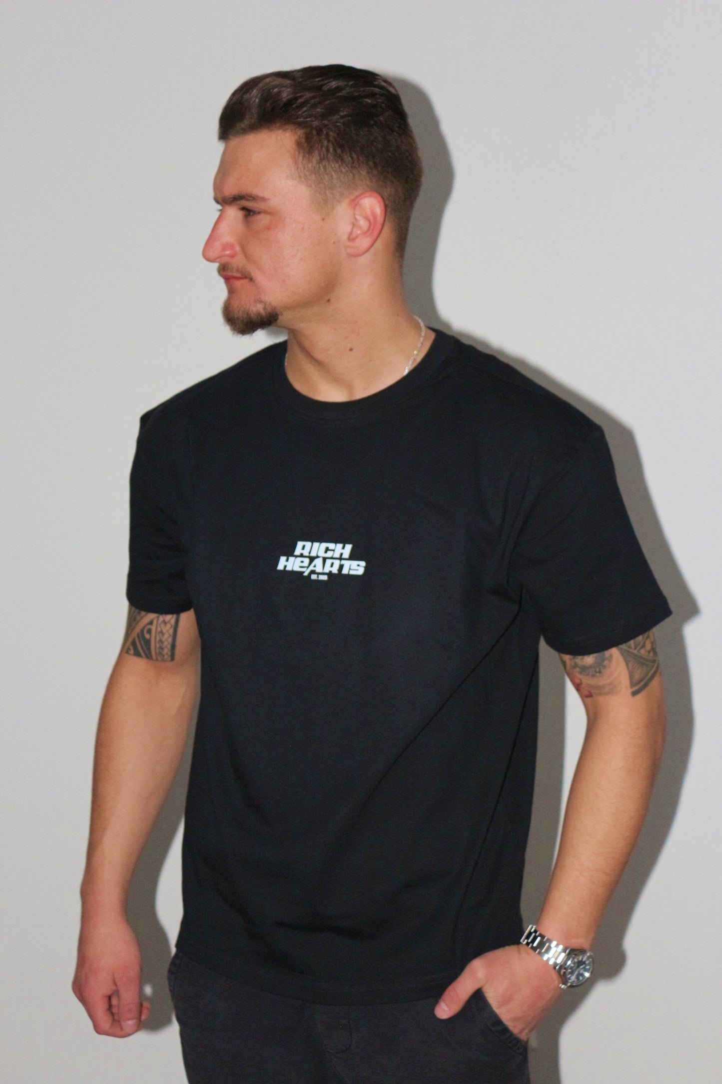Black Money Lover oversized Shirt by Rich Hearts® - Herren