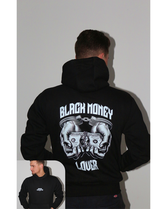 Black Money Lover oversized Hoodie by Rich Hearts® - Herren