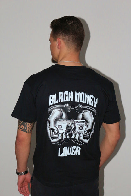 Black Money Lover oversized Shirt by Rich Hearts® - Herren
