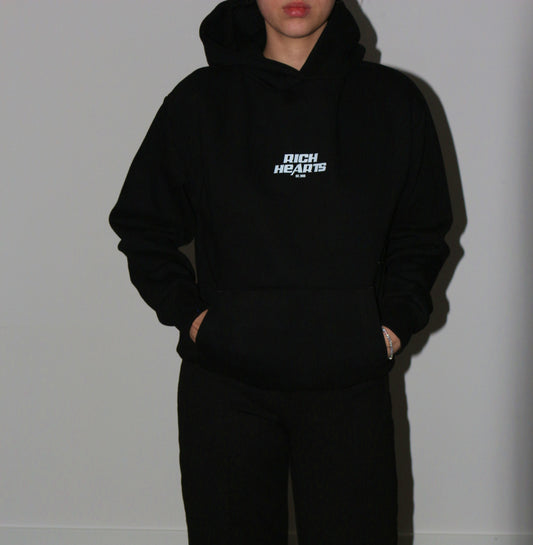 Black Money Lover oversized Hoodie by Rich Hearts® - Damen